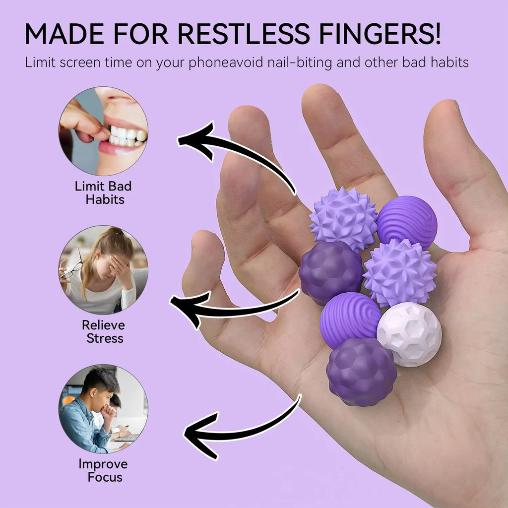 Silicone Magnetic Sensory Fidget Balls for Stress Relief and Calming, Suitable for Kids and Adults with Autism and Anxiety