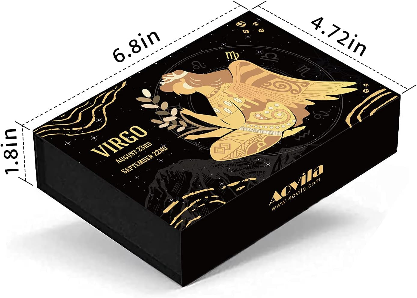 Virgo Crystals Gift Set: Healing Crystals and Birthstones for Zodiac Signs with Horoscope Box for Astrology Enthusiasts