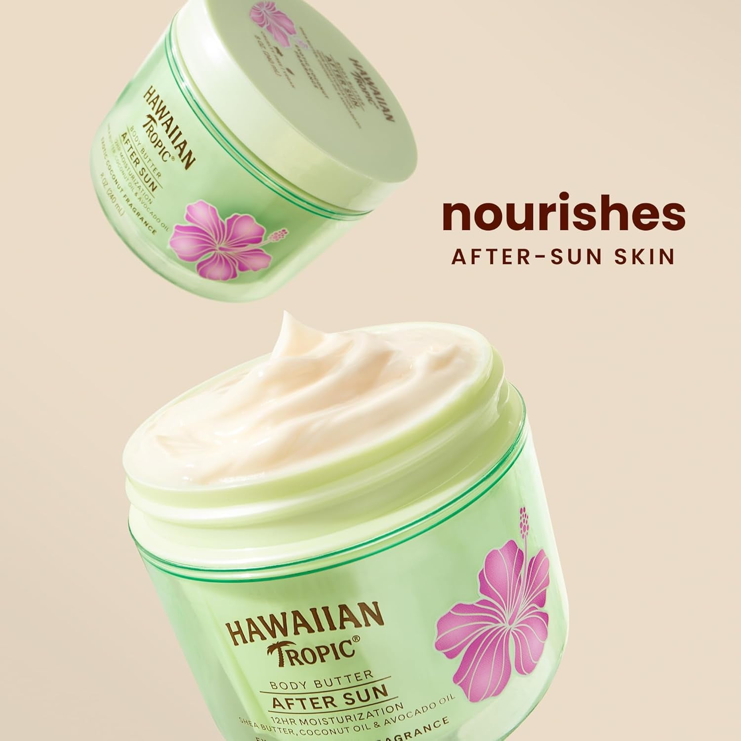 After Sun Body Butter with Coconut Oil, 8Oz | after Sun Lotion, Beach Essential