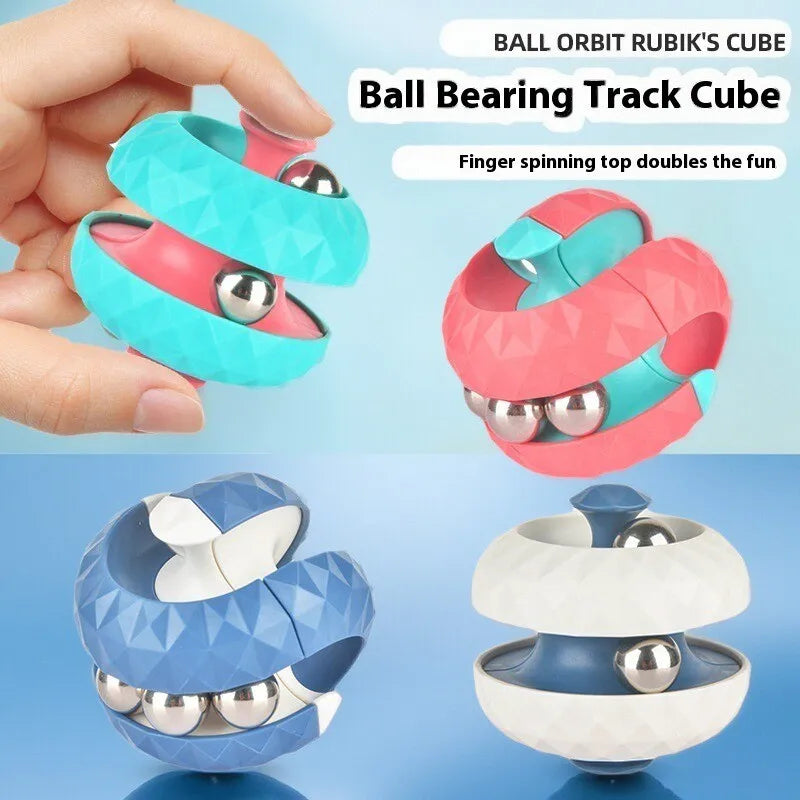 Sensory Decompression Track Ball Cube Toy for Children with Autism - Anti-Pressure Infinite Flip Design