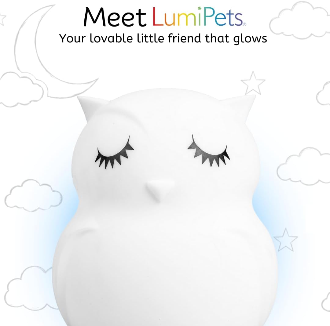 Enchanting Remote Control Silicone Night Light for Kids - Adorable Owl Design with 9 Soothing Colors & Sleep Timer - Perfect Rechargeable, Battery-Operated Lamp for Baby Nursery, Toddler, Girls, and Boys