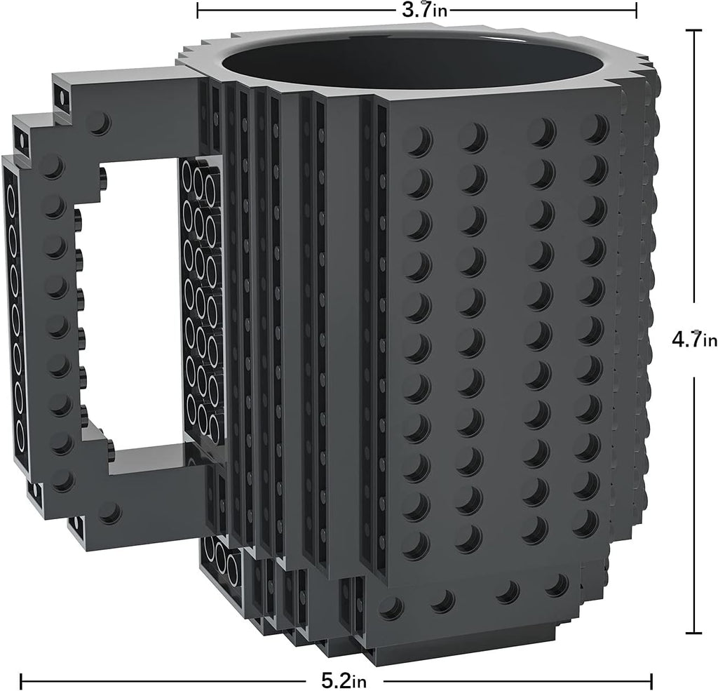 Exciting Build-On Brick Mug Set - 3 Random Packs of Creative 2-in-1 Bricks for Kids and Adults - Perfect Novelty Gift for Christmas, Birthdays, and More!