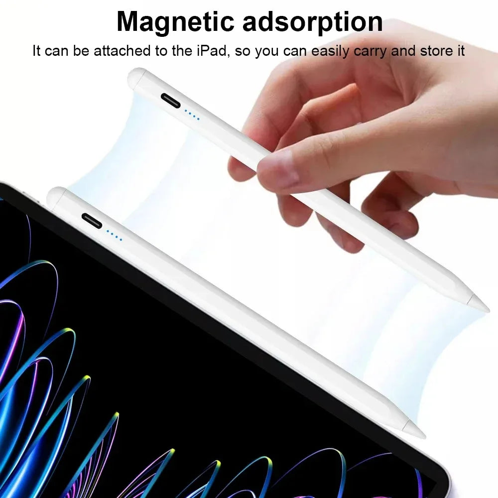 Magnetic Stylus Pen for Ipad 2018-2026 Pro Air Mini Pencil with Palm Rejection No Bluetooth for Apple Iphone Pen for Note Taking