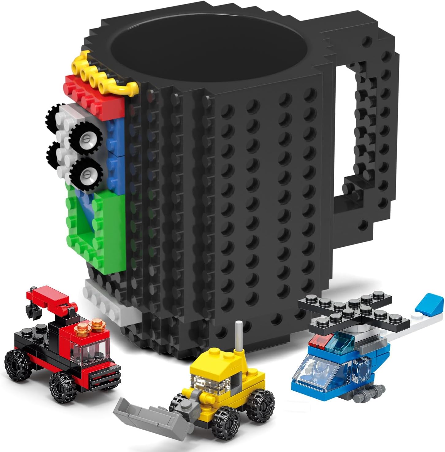 Exciting Build-On Brick Mug Set - 3 Random Packs of Creative 2-in-1 Bricks for Kids and Adults - Perfect Novelty Gift for Christmas, Birthdays, and More!