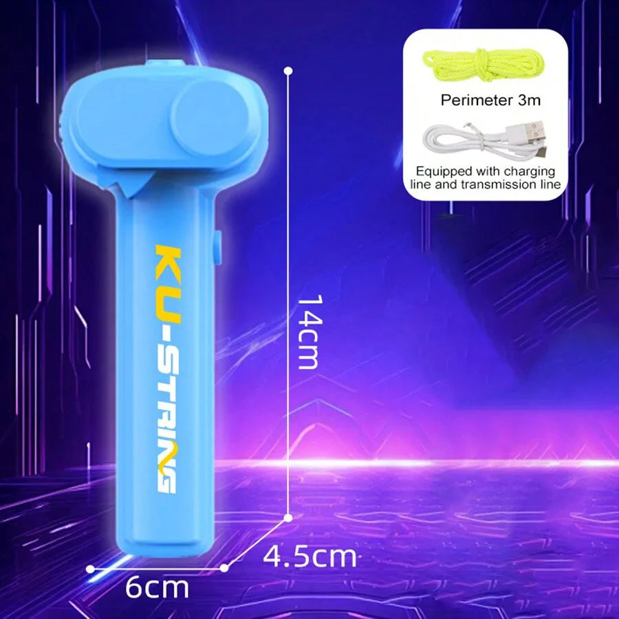 Illuminated Rope Launcher Toy - Aerodynamic Flying Loop for Endless Outdoor Entertainment and Festive Fun