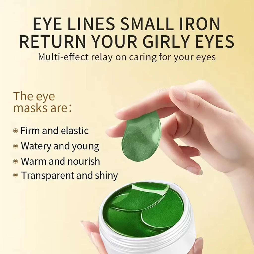 60Pcs Aloe Vera Collagen Eye Mask anti Dark Circles Eyes Bags Moisturizing Anti-Wrinkles Eye Patches Eyes Skin Care Products