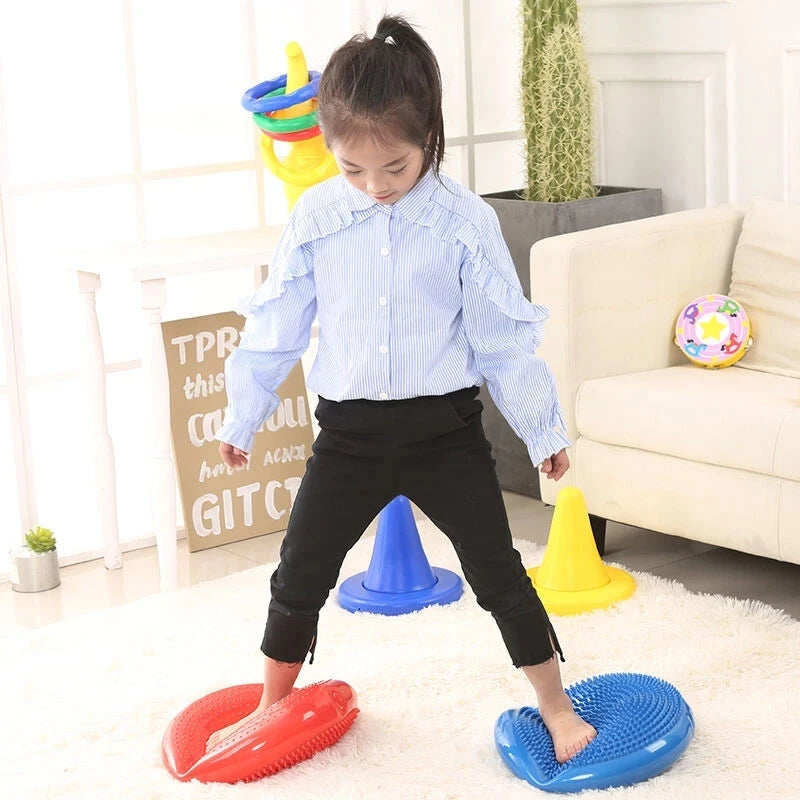 Enhance Balance and Coordination with Our Inflatable Wobble Cushion - Perfect for Therapy, Fun, and Fitness!