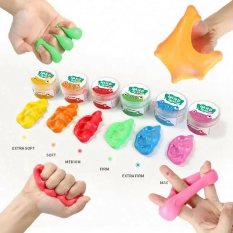TOYSRUNNER Non-Toxic Hand Strength Training Slime Kit - Fun Rehabilitation Therapy Playdough for All Ages