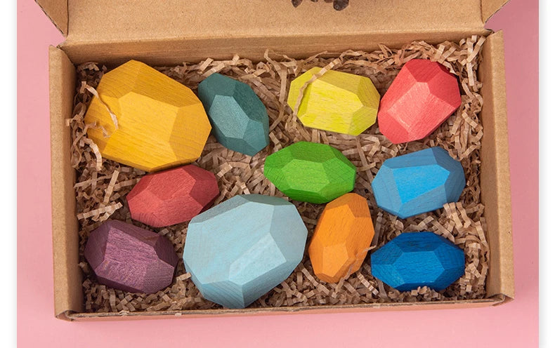 Discover the Joy of Learning with Our Nordic Montessori Wooden Rainbow Stacking Toy - Perfect for Kids Aged 3-6!