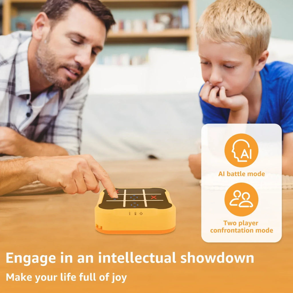 Engaging Electronic Tic-Tac-Toe Game - Fun Montessori Puzzle Board for Kids and Adults