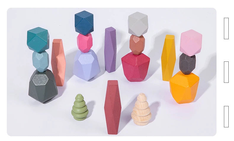 Discover the Joy of Learning with Our Nordic Montessori Wooden Rainbow Stacking Toy - Perfect for Kids Aged 3-6!