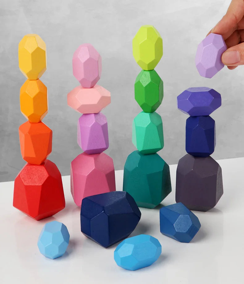 Discover the Joy of Learning with Our Nordic Montessori Wooden Rainbow Stacking Toy - Perfect for Kids Aged 3-6!