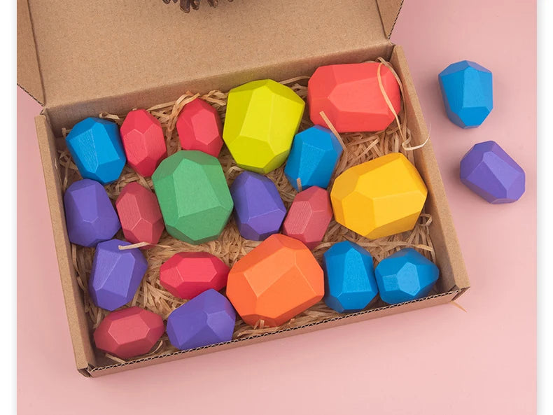 Discover the Joy of Learning with Our Nordic Montessori Wooden Rainbow Stacking Toy - Perfect for Kids Aged 3-6!