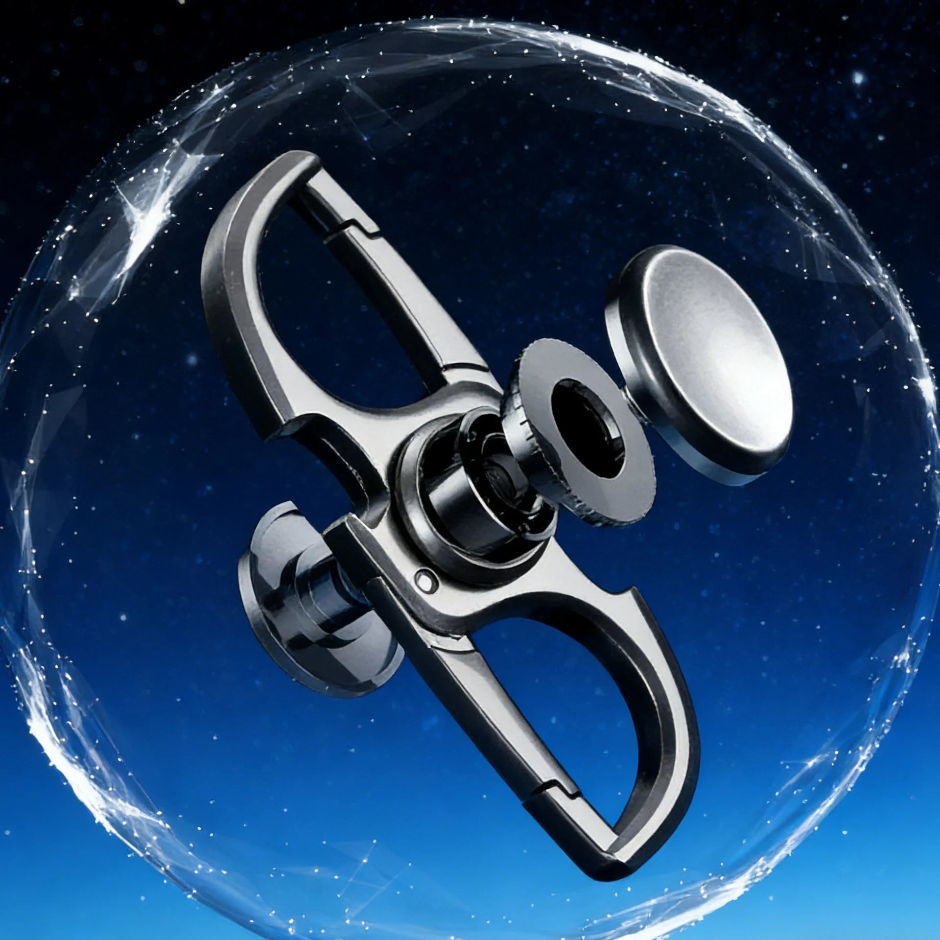 Fingertip Spinner Toy Desktop Stress Relief Anti-Anxiety Toy Metal Fidget Toy Ketchain Bottle Opener EDC Adult Kids Gift