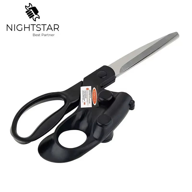 2026 Popular New Professional Laser Guided Scissors for Home Crafts Wrapping Gifts Fabric Sewing Cut Straight Fast Scissor Shear