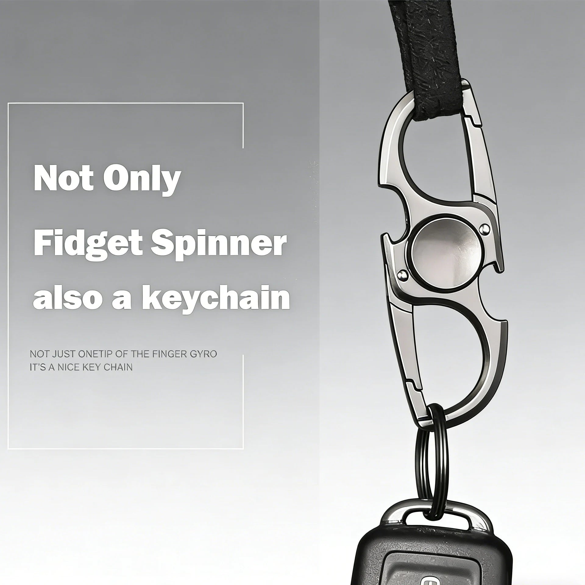 Fingertip Spinner Toy Desktop Stress Relief Anti-Anxiety Toy Metal Fidget Toy Ketchain Bottle Opener EDC Adult Kids Gift