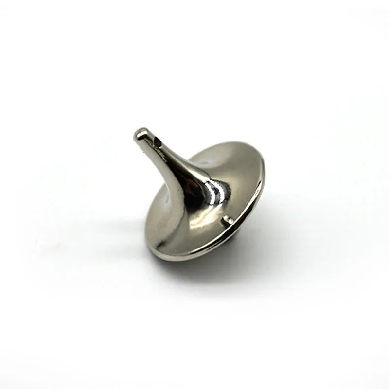 Metal Gyro Silver Hand Spinning Top - Small Cyclone Gyroscope Anti-Stress Fidget Toy for Children and Gifts